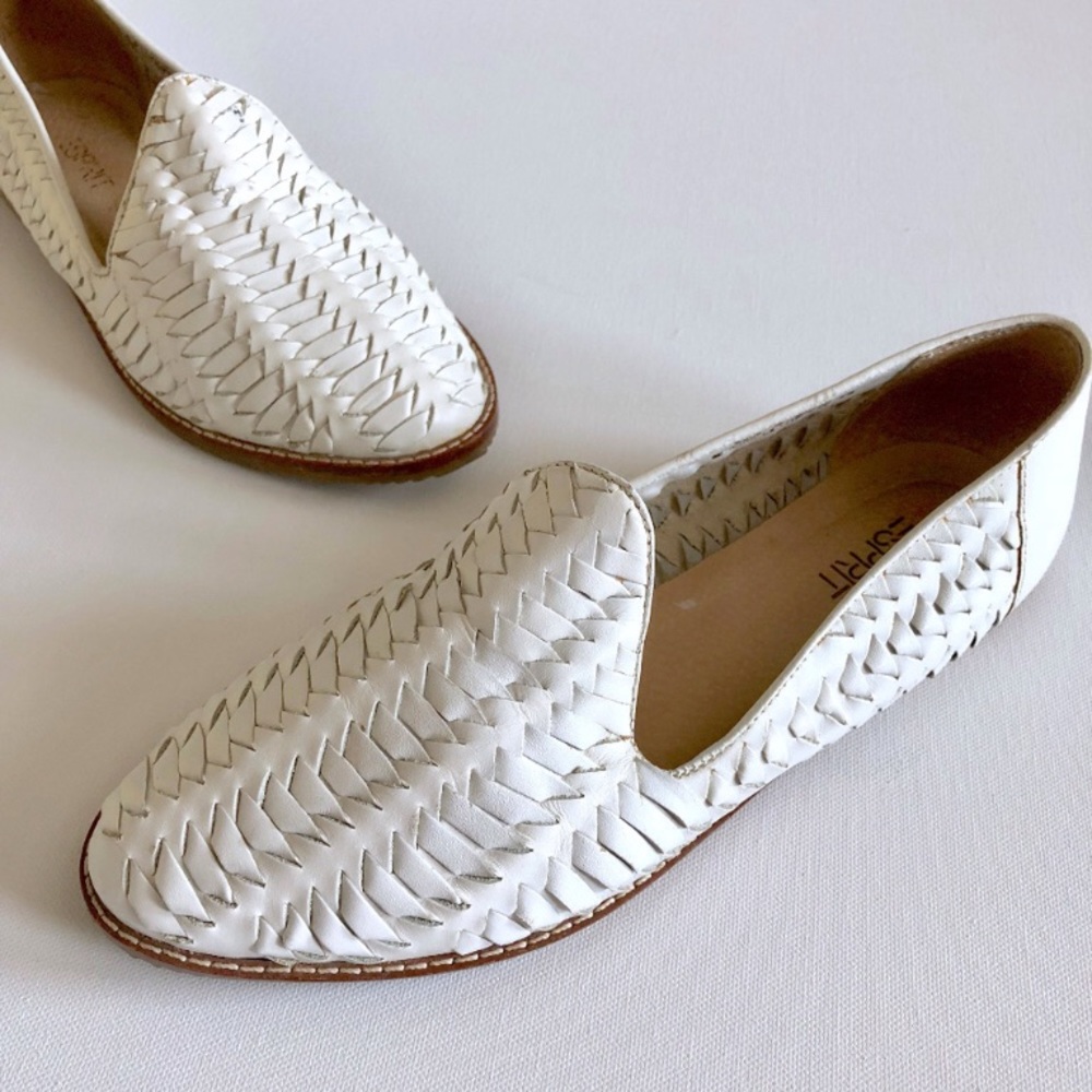 Vintage leather ESPIRIT woven flats